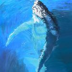James Fiorentino, Humpback Whale, watercolor, 40 x 30.