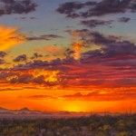 Tom Murray, Our Tucson Sunset, oil, 12 x 18.