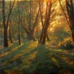 Michael Orwick, Morning Forest, oil, 30 x 40.