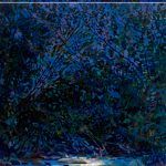 Jane K. Starks, Pot Creek Late Summer Nocturne, diptych, acrylic, 53 x 27.