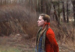 Kate Sammons, Portrait of Erin, oil, 6 x 9.
