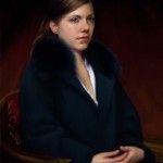 Kate Sammons, The Black Coat, oil, 31 x 23.