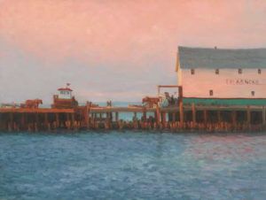 Kathleen Kalinowski, Dock - Early Morning, oil, 12 x 16.