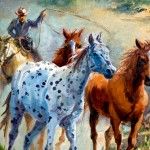 Nancy Haley, Wild Horses, oil, 11 x 14.